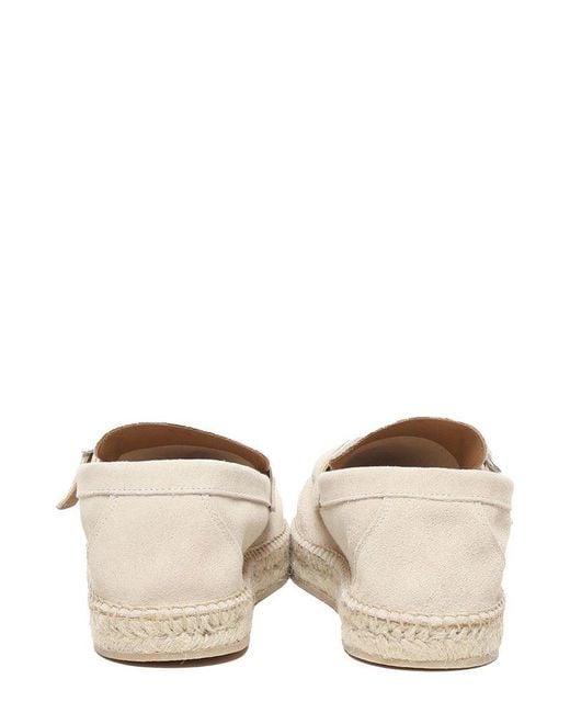 Eleventy Natural Buckle Strap Espadrilles for men