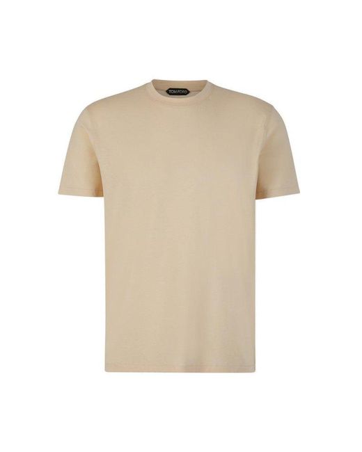 Tom Ford Natural Plain T-shirt for men
