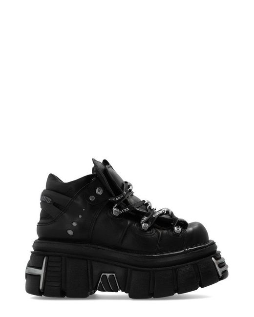 Vetements Black X New Rock Platform Sneakers for men
