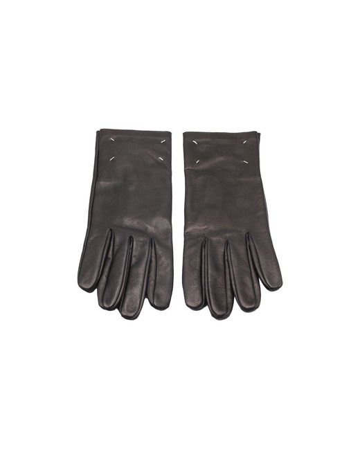Maison Margiela Black Leather Gloves Accessories