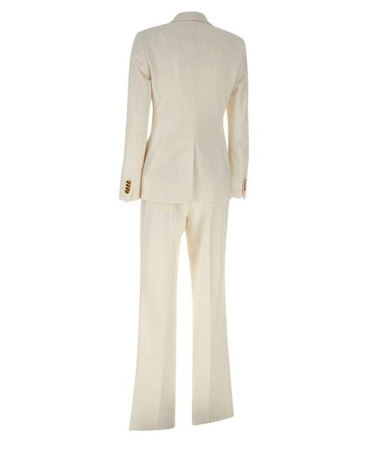 Tagliatore White Double-Breasted Tailored Suit
