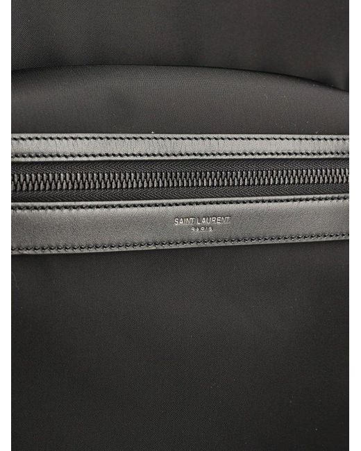 Saint Laurent Black City Zip-Up Backpack for men