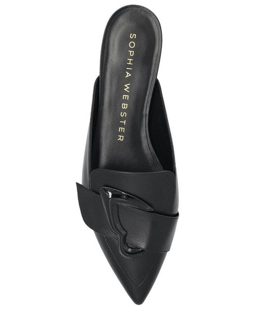 Sophia Webster Black Blair Slide Sandals