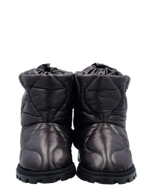 Miu Miu Blue Quilted Padded Boots