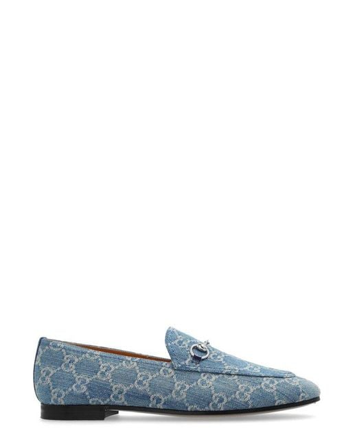 Gucci Blue Jordaan GG Denim Loafer