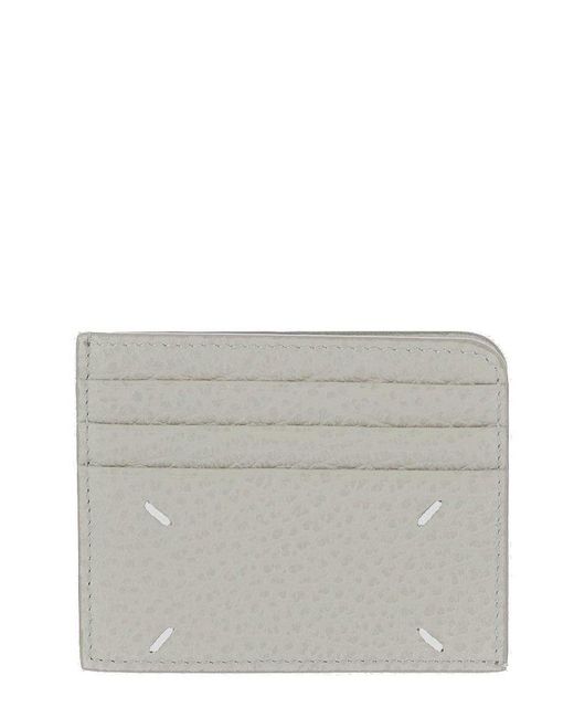 Maison Margiela Gray Four-stitch Cardholder