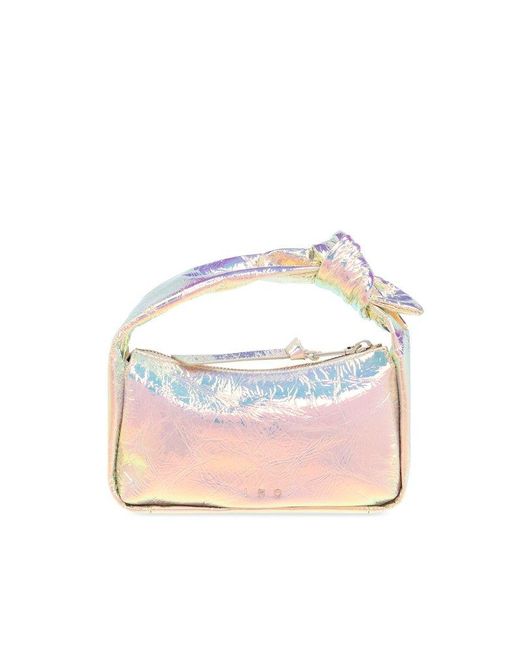 IRO Pink Noue Baby Holographic Top Handle Bag