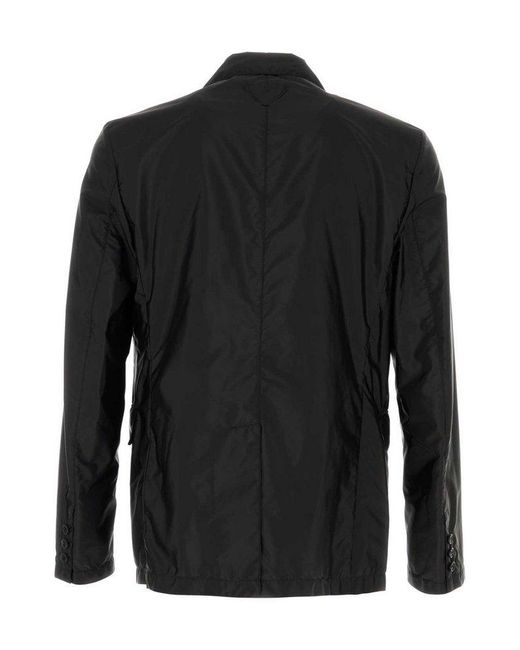 Prada Black Re-Nylon Single-Breasted Tailored Blazer for men