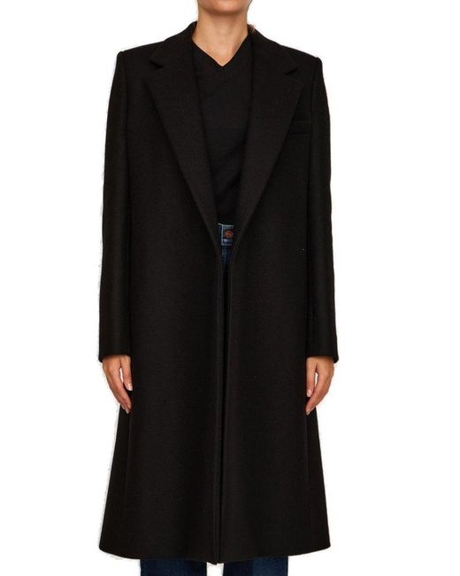 The Row Wool Welt Pocket Long Coat in Black | Lyst UK