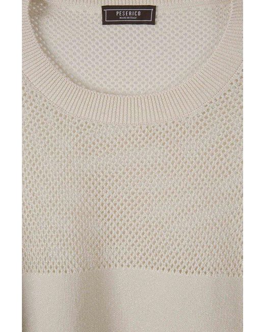 Peserico Natural Openwork Knitted Jersey