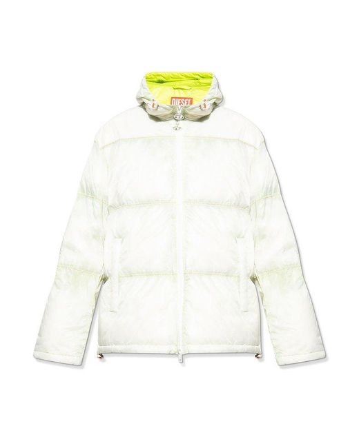 DIESEL 'wbaskin' Down Jacket in White for Men Lyst