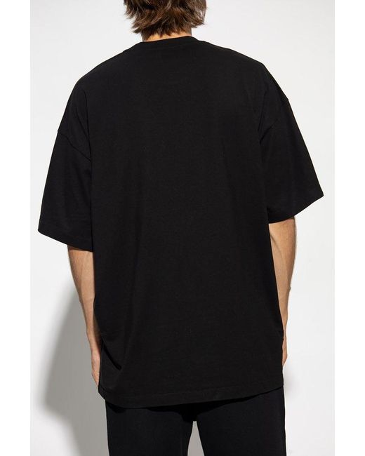 Off-White c/o Virgil Abloh Black T-shirt With Logo, for men