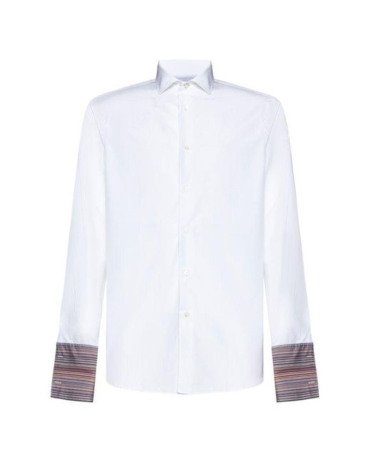 Paul Smith White Long-sleeved Tailored Shirt for men