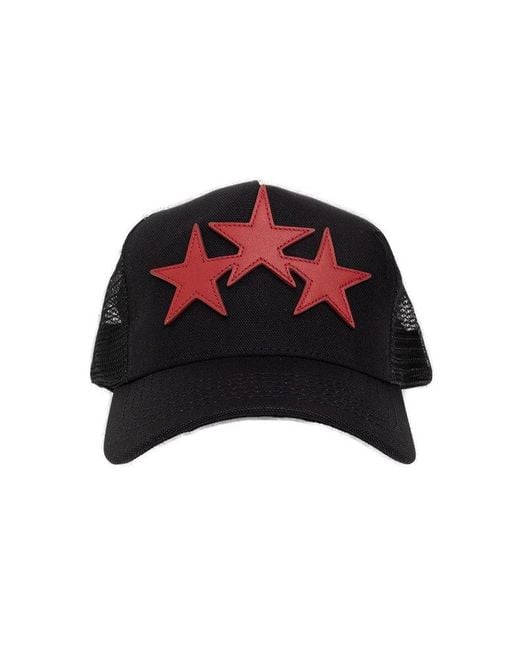 Amiri Red Three-star Patch Trucker Hat for men