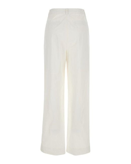 DUNST White Summer Semi-Wide Slacks