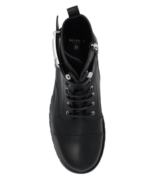 Balmain Black Charlie Ankle Boots for men