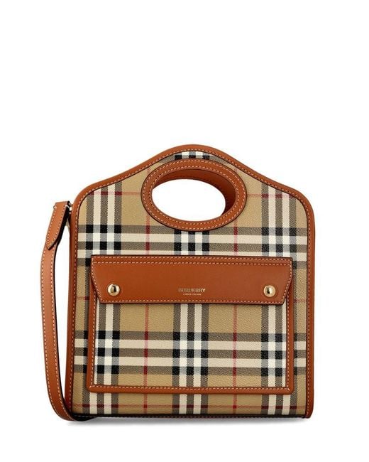 Burberry Brown Mini Pocket Tote