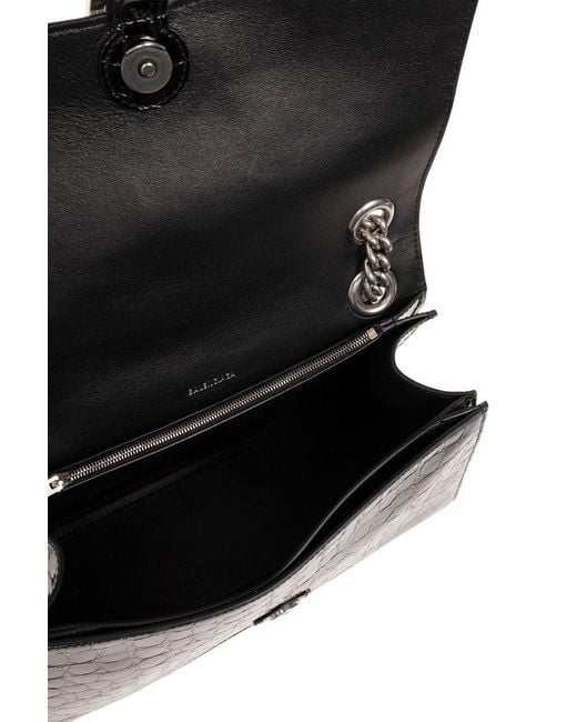 Balenciaga Black 'crush Medium' Shoulder Bag,