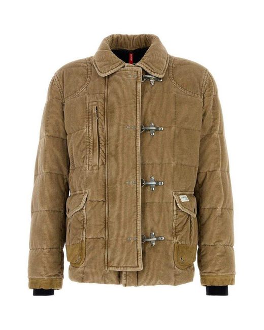 Fay Brown Toggle Quilted Jacket for men