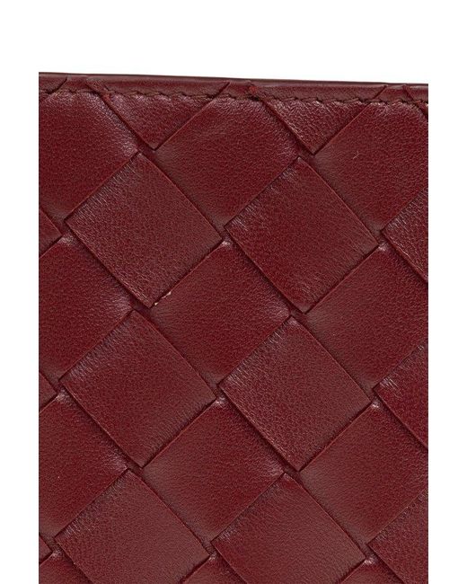 Bottega Veneta Red Leather Wallet,