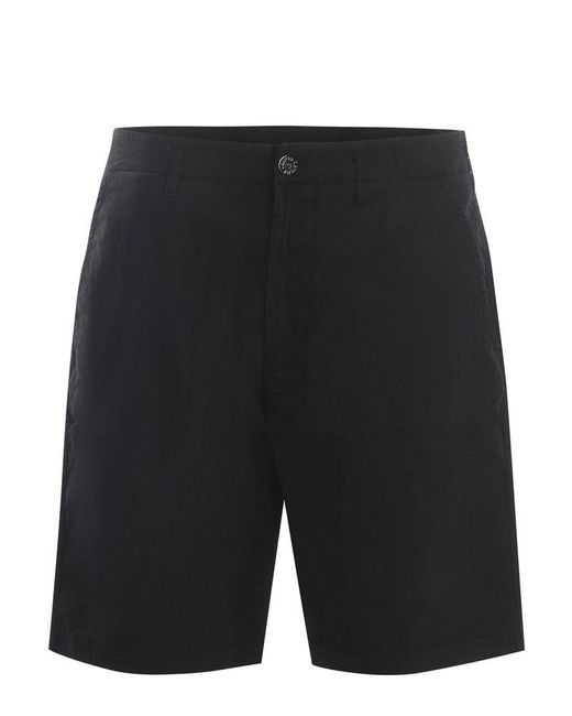 Stone Island Black Logo-patch Shorts for men