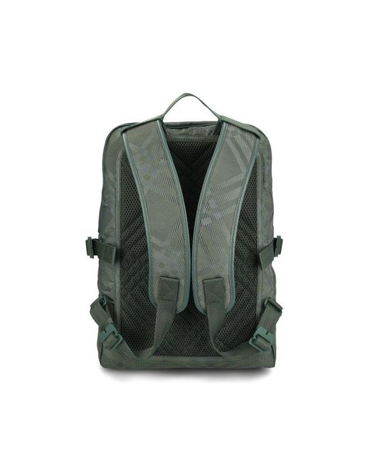 Burberry Green Checked Jacquard Zipped Backpack for men