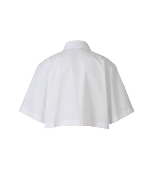 Givenchy White Cropped Cotton Shirt