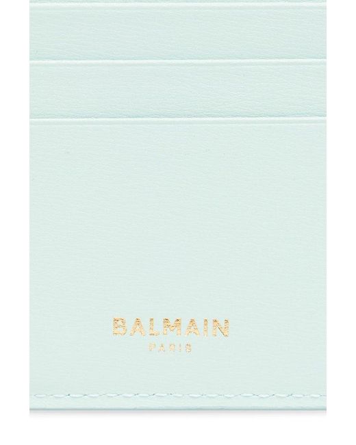 Balmain Blue Leather Card Case,