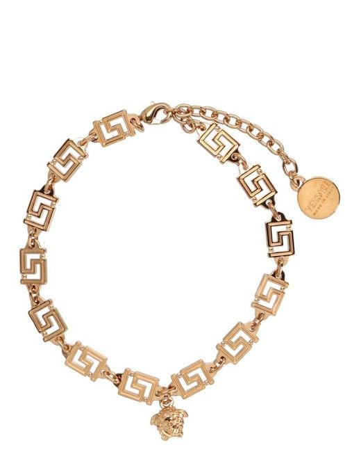 Versace Metallic Medusa Pendant Chain-linked Bracelet