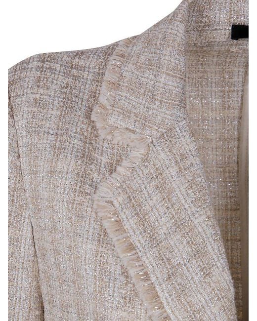 Seventy Gray Frayed Edge Tweed Coat