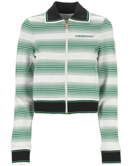 Casablancabrand Green Striped Track Jacket