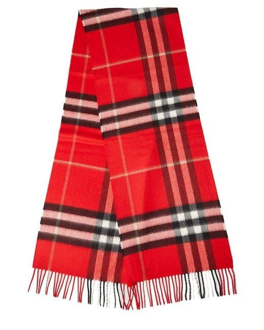 Burberry Red Check Scarf