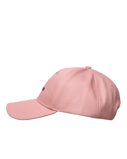 Palm Angels Pink Logo Embroidered Baseball Cap for men