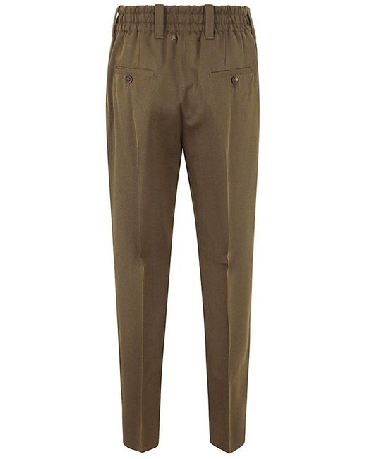 Golden Goose Deluxe Brand Natural Journey W`S Pant Tapered High Waisted Blend Virgin Wool Twill