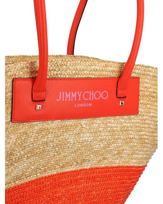 Jimmy Choo Natural 'Beach Basket Tote/M' Shopping Bag