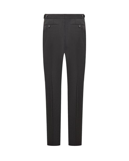Tom Ford Black Wool And Silk Pants for men