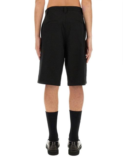Moschino Black Knee-Length Bermuda Shorts for men