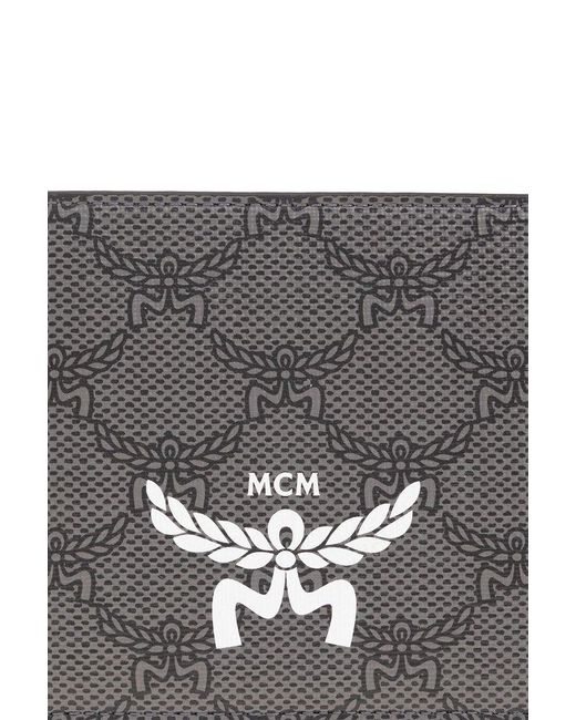 MCM Gray Wallet With Monogram, for men