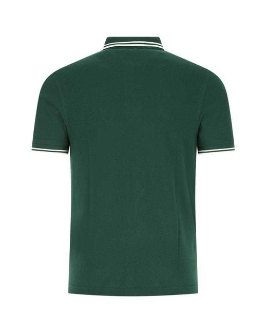 Fred Perry Green Twin Tipped Short-sleeved Polo Shirt for men