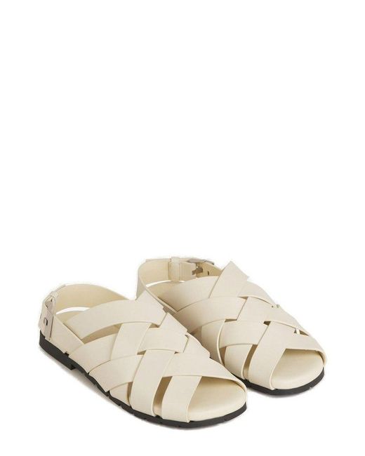 Bottega Veneta White Alfie Sandals for men