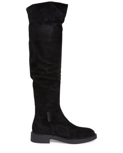 Gianvito Rossi Black Lexington Thigh-high Boots