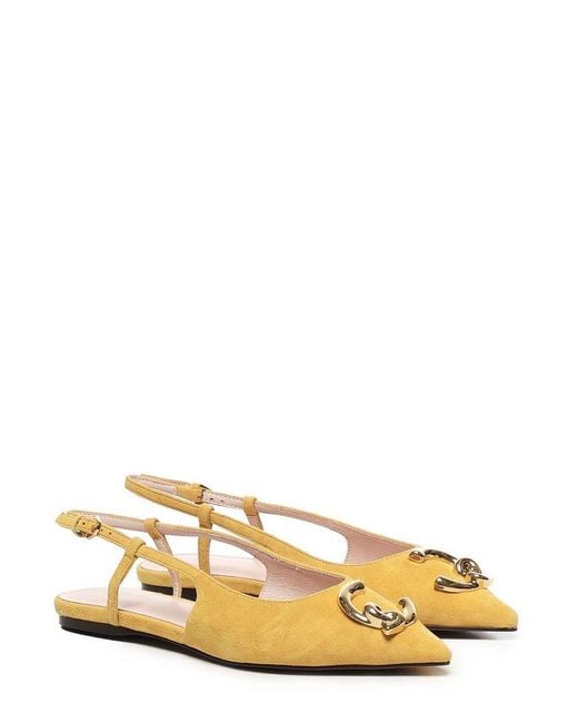 Coccinelle Yellow Slingback Flat Shoes