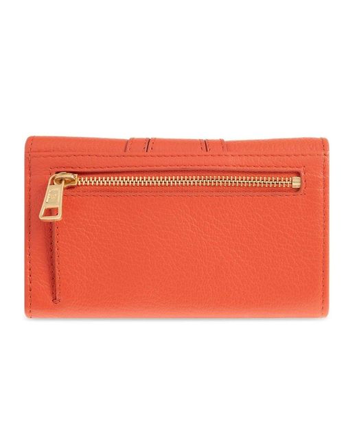 See By Chloé Orange Hana Tri-fold Small Wallet