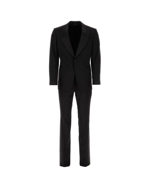 Tom Ford Black Two-piece Single-breasted Suit for men