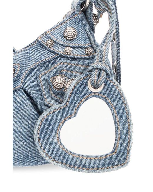 Balenciaga Blue Le Cagole Xs Bb-monogram Shoulder Bag