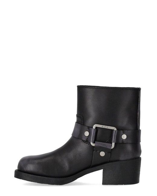Ash Buckle Detailed Boots in Black Lyst UK