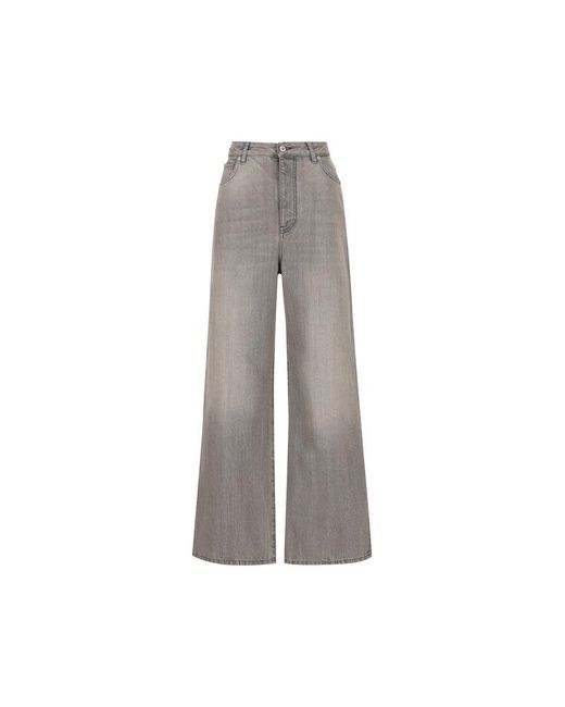 Loewe Gray High Waist Wide-leg Jeans
