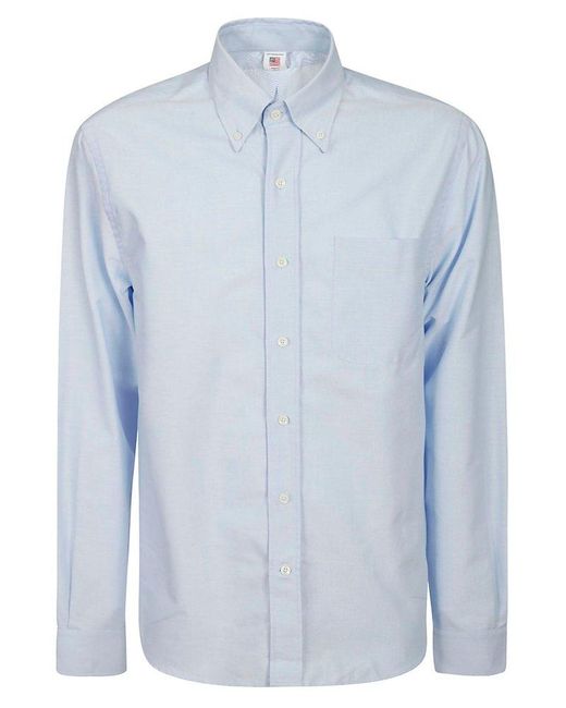 Sebago Blue Whaleback Button-Down Shirt for men