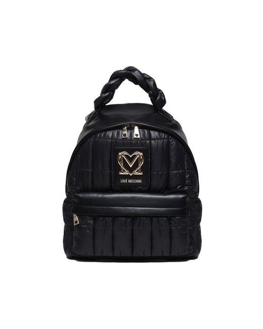 Love Moschino Black Thin Air Quilted Nylon Backpack