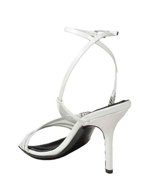 DSquared² White Strapped Heeled Sandals for men